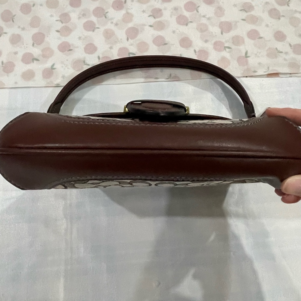 Coach Brown Signature Canvas Buckle Shoulder Bag - Picture 5 of 13